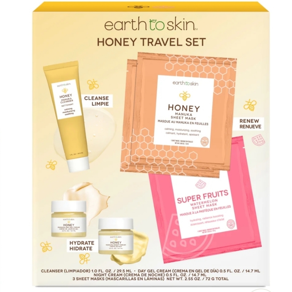 NIB Earth To Skin Honey Travel Set